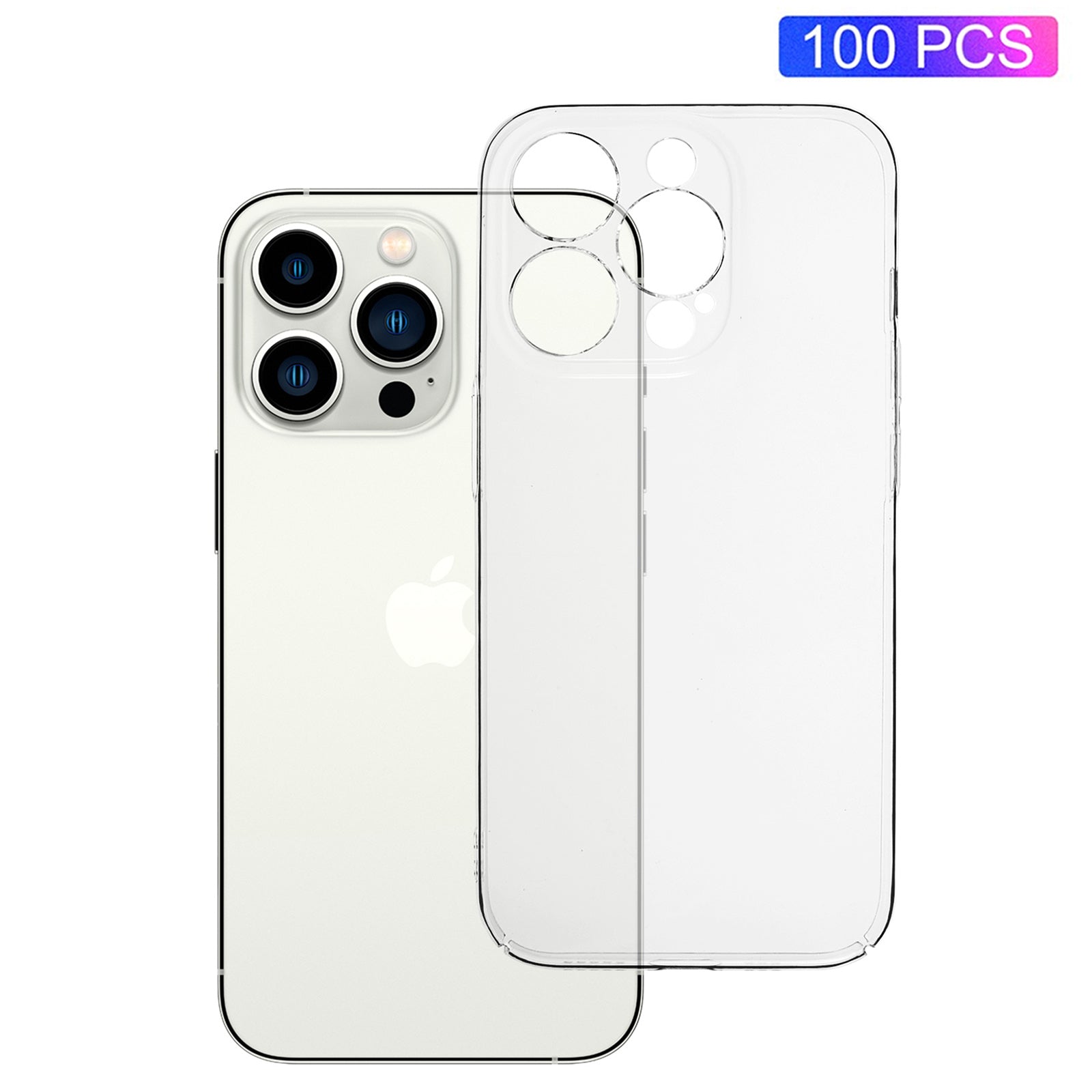 100PCS For iPhone 13 Pro All Wrapped Phone Case HD Clear Plastic Phone Cover Slim-Fit Hard Protection Shell 100PCS For iPhone 13 Pro All Wrapped Phone Case HD Clear Plastic Phone Cover Slim-Fit Hard Protection Shell